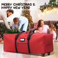 Mrrihand Christmas Tree Storage Bag Heavy-Duty 600D Oxford Red 7.5Ft by Deal US
