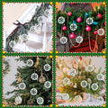 Shimeyao 12 Pcs Christmas Metal Snowflake Ornaments Hollow Disc Grey by Deal US