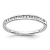 14k White Gold Lab Diamond Channel Set Half Eternity Pave Ring