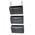 Rolodex Mesh Three-Pack Wall Files, 3 Sections, Letter Size, 14" x 6.63" x 33.5", Black, 3/Pack