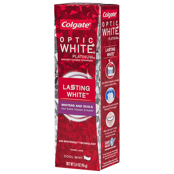 Colgate Optic White Platinum Whiten & Protect Toothpaste 3.3 Oz by Pasteur Pharmacy