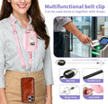 Gowjaw Pink Crossbody Lanyard Teacher Phone Strap with ID Window Keyring by Deal US