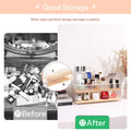 KAOTGOT Pine Wood Acrylic Makeup Organizer with Brush & Lipstick Holder by Deal US