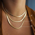 Gold Choker Necklace for Women, 14K Gold Plated Snake Chain Necklace, Dainty Her