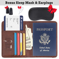 Shvigel US RFID Blocking Passport Holder Travel Case Brown Small by Deal US