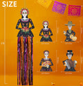 Aovaely 4PCS Day of the Dead Sugar Skull Hanging Decorations Dia De Los Muertos by Deal US