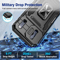 Privacy Screen Protector Case for iPhone 17 Pro 6.3" Black Ring Kickstand Military-Grade by Merch Section