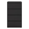 Alera Lateral File, 4 Legal/Letter-Size File Drawers, Black, 30" x 18.63" x 52.5"