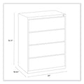 Alera Lateral File, 4 Legal/Letter-Size File Drawers, Black, 30" x 18.63" x 52.5"