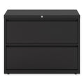 Alera Lateral File, 2 Legal/Letter-Size File Drawers, Black, 36" x 18" x 28"