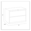 Alera Lateral File, 2 Legal/Letter/A4/A5-Size File Drawers, Charcoal, 36" x 18" x 28"