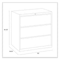 Alera Lateral File, 3 Legal/Letter/A4/A5-Size File Drawers, Black, 36" x 18.63" x 40.25"