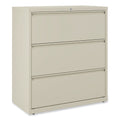 Alera Lateral File, 3 Legal/Letter/A4/A5-Size File Drawers, Putty, 36" x 18.63" x 40.25"