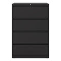 Alera Lateral File, 4 Legal/Letter-Size File Drawers, Black, 36" x 18.63" x 52.5"