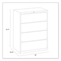Alera Lateral File, 4 Legal/Letter/A4/A5-Size File Drawers, Charcoal, 36" x 18.63" x 52.5"