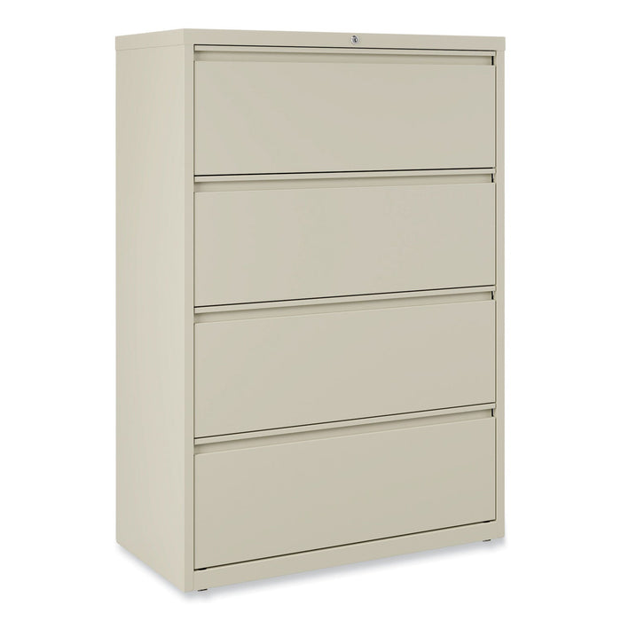 Alera Lateral File, 4 Legal/Letter-Size File Drawers, Putty, 36" x 18.63" x 52.5"