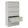 Alera Lateral File, 5 Legal/Letter/A4/A5-Size File Drawers, Light Gray, 36" x 18.63" x 67.63"