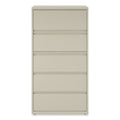 Alera Lateral File, 5 Legal/Letter/A4/A5-Size File Drawers, Putty, 36" x 18.63" x 67.63"
