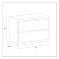 Alera Lateral File, 2 Legal/Letter-Size File Drawers, Charcoal, 42" x 18.63" x 28"