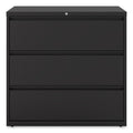 Alera Lateral File, 3 Legal/Letter/A4/A5-Size File Drawers, Black, 42" x 18.63" x 40.25"