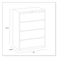 Alera Lateral File, 4 Legal/Letter/A4/A5-Size File Drawers, Charcoal, 42" x 18.63" x 52.5"