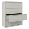 Alera Lateral File, 4 Legal/Letter-Size File Drawers, Light Gray, 42" x 18.63" x 52.5"