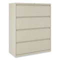 Alera Lateral File, 4 Legal/Letter-Size File Drawers, Putty, 42" x 18.63" x 52.5"