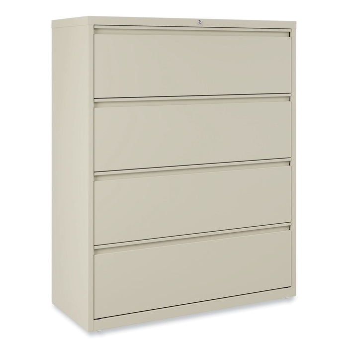Alera Lateral File, 4 Legal/Letter-Size File Drawers, Putty, 42" x 18.63" x 52.5"