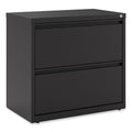 Alera Lateral File, 2 Legal/Letter-Size File Drawers, Black, 30" x 18.63" x 28"