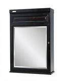 Sunny Wood BH2635m Barton Hill 26in Single Door Medicine Cabinet – Black by Vanessa Jane
