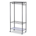 Alera Wire Shelving Garment Rack, 30 Garments, 36w x 18d x 75h, Black