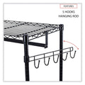 Alera Wire Shelving Garment Rack, 30 Garments, 36w x 18d x 75h, Black