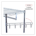 Alera Wire Shelving Garment Rack, 30 Garments, 36w x 18d x 75h, Silver
