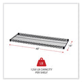 Alera Industrial Wire Shelving Extra Wire Shelves, 48w x 18d, Black, 2 Shelves/Carton