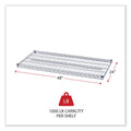 Alera Industrial Wire Shelving Extra Wire Shelves, 48w x 24d, Silver, 2 Shelves/Carton