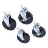 Alera Optional Casters for Wire Shelving, Grip Ring Type K Stem, 4" Wheel, Gray/Black, 4/Set (2 Locking)