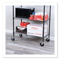 Alera Optional Casters for Wire Shelving, Grip Ring Type K Stem, 4" Wheel, Gray/Black, 4/Set (2 Locking)