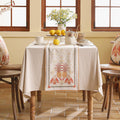 patdrea Tropical Linen Table Runner 12x102in Yellow Pineapple Floral Modern by Deal US