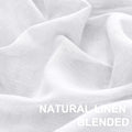 Turquoize Linen Sheer Rod Pocket Curtains 52x63in Set of 2 Pure White by Deal US