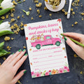 YGRBXJZD Fall Pumpkin Birthday Invitation Girl Pink Floral 4x6 20 Sets by Deal US