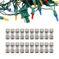 TWI Fuses Mini Christmas Light Strings Replacement Glass Fuses 3A 110V 125V 20pc by Deal US