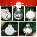 SUPREME XMAS Clear Christmas Ornaments 60mm 30ct Shatterproof White by Deal US