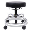 Alera HL Series Height-Adjustable Utility Stool, Backless, Supports Up to 300 lb, 24" Seat Height, Black Seat, Chrome Base