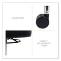 Alera HL Series Height-Adjustable Utility Stool, Backless, Supports Up to 300 lb, 24" Seat Height, Black Seat, Chrome Base