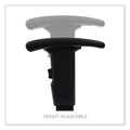 Alera Optional Height-Adjustable T-Arms for Alera Essentia and Interval Series Chairs, Black, 2/Set