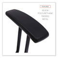 Alera Optional Fixed Height T-Arms for Alera Essentia and Interval Series Chairs, Black, 2/Set