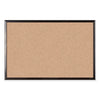 U Brands Cork Bulletin Board with Aluminum Frame, 35 x 23, Natural Surface, Black Frame