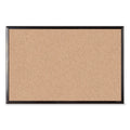U Brands Cork Bulletin Board with Aluminum Frame, 35 x 23, Natural Surface, Black Frame
