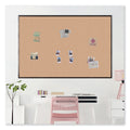 U Brands Cork Bulletin Board with Aluminum Frame, 70 x 47, Natural Surface, Black Frame