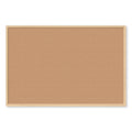 U Brands Cork Bulletin Board, 70 x 47, Natural Surface, Birch Frame